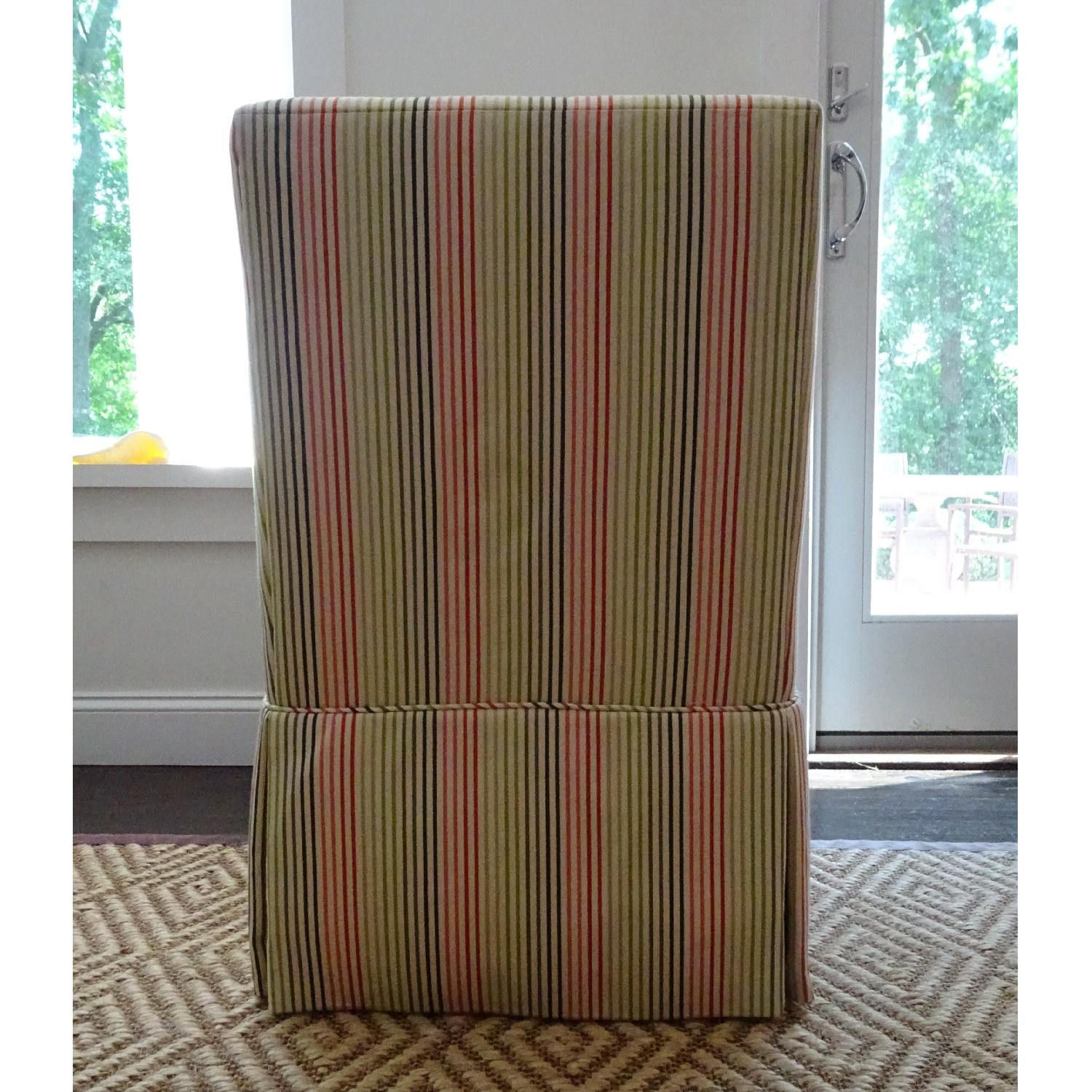 Stripped High Back Slipper Chair - image-5