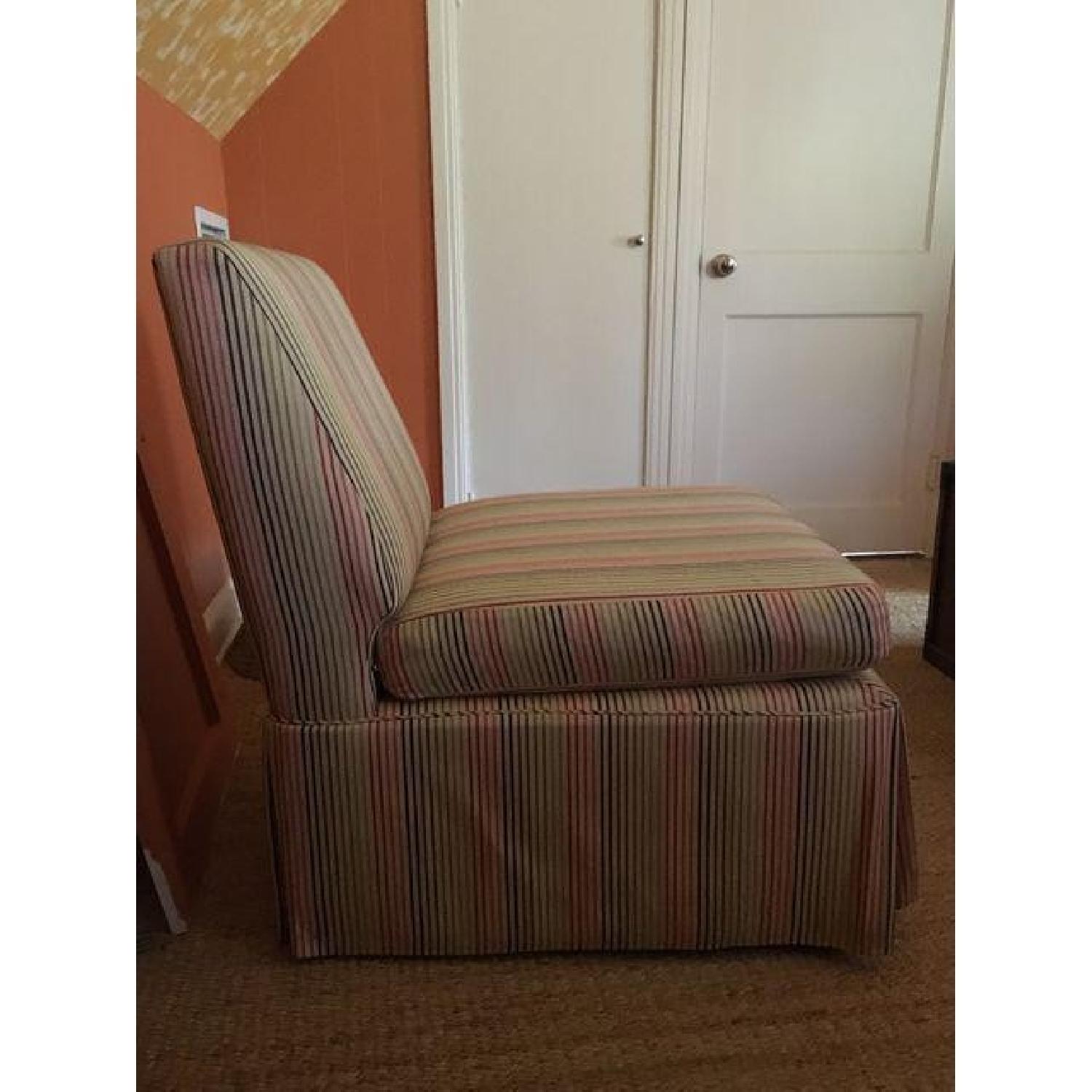 Stripped High Back Slipper Chair - image-6