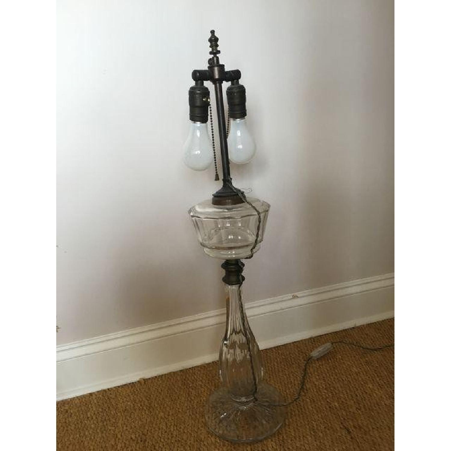 Vintage Leviton Glass Table Lamp - image-1
