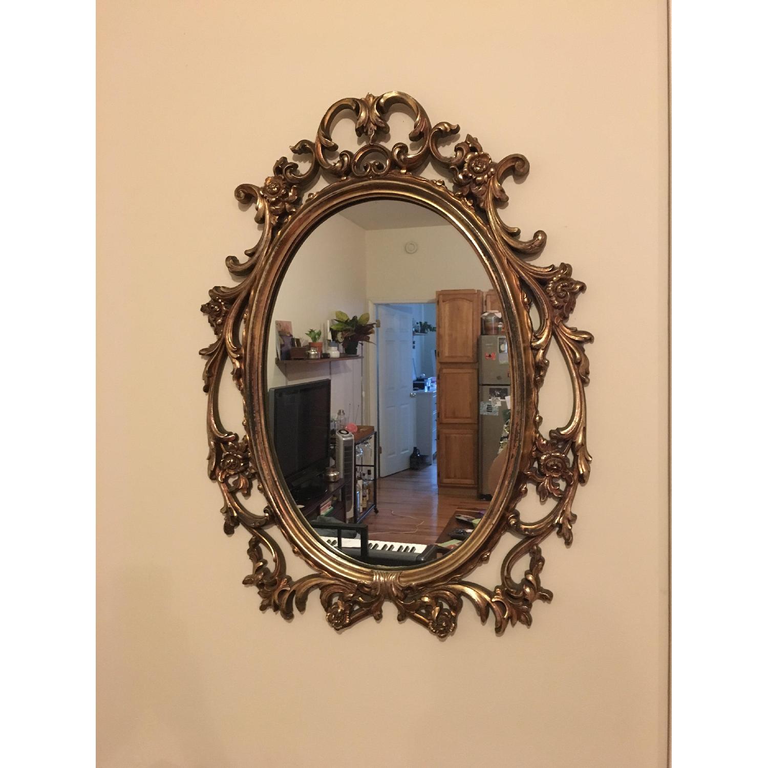 Antique Golden Frame Mirror - image-1