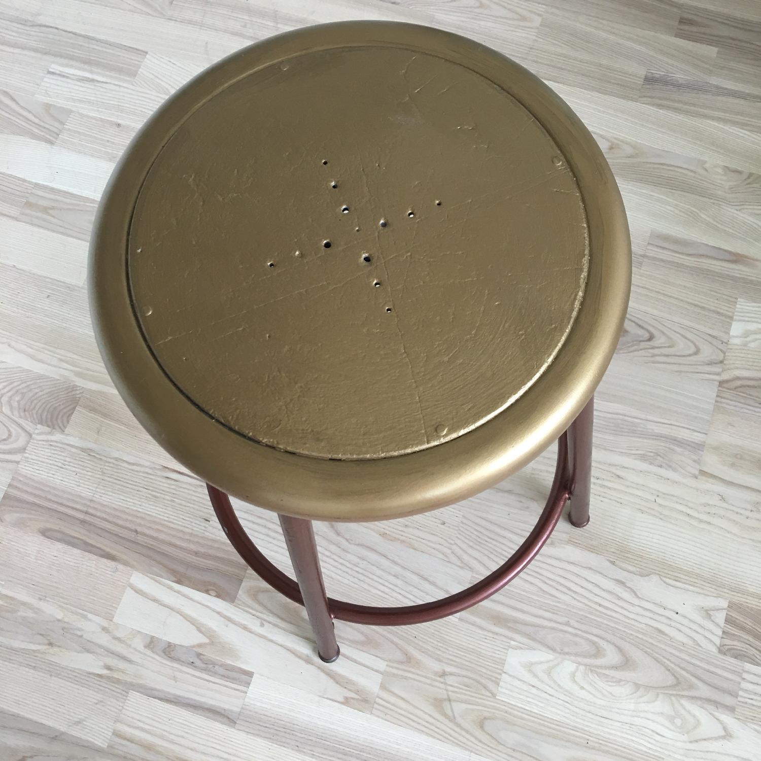 Vintage Metal Industrial Stools - image-1