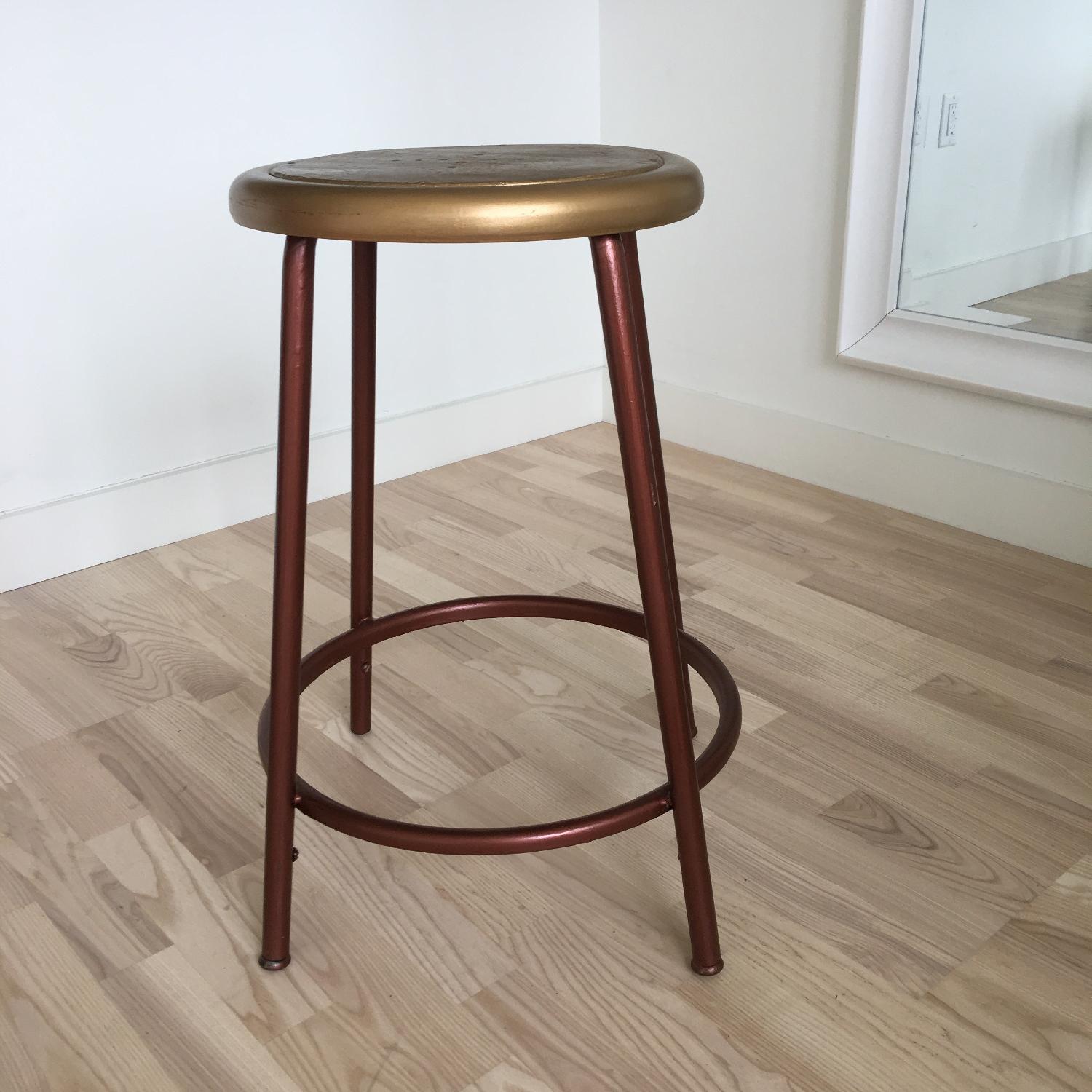 Vintage Metal Industrial Stools - image-2