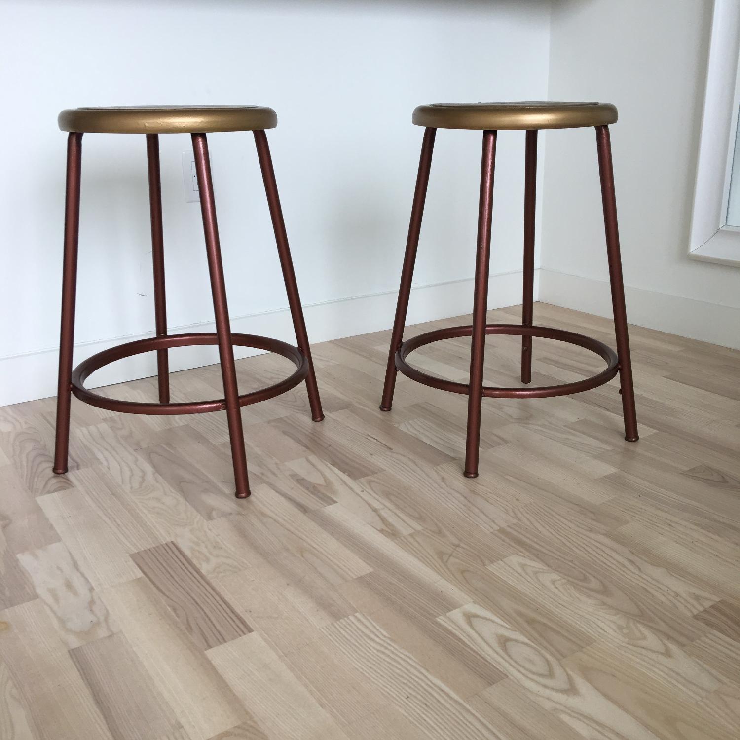 Vintage Metal Industrial Stools - image-4