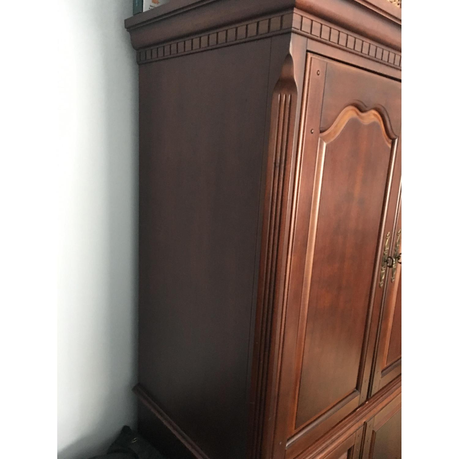 Cherry Solid Wood Entertainment Center - image-3