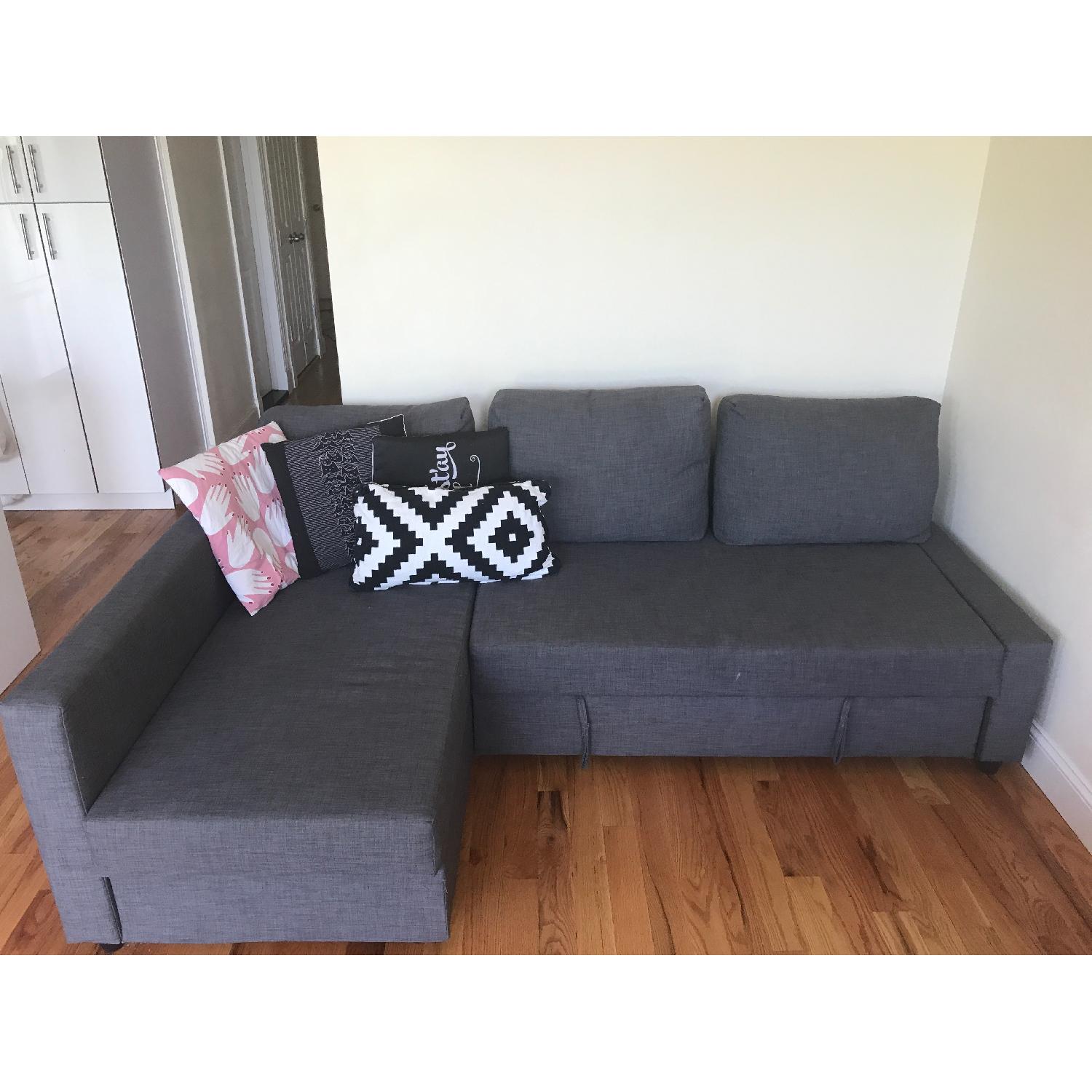 Ikea Friheten Sleeper Sectional Sofa w/ Storage in Skiftebo Dark Gray