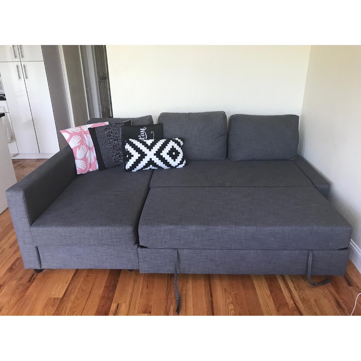 Ikea Friheten Sleeper Sectional Sofa w/ Storage in Skiftebo Dark Gray