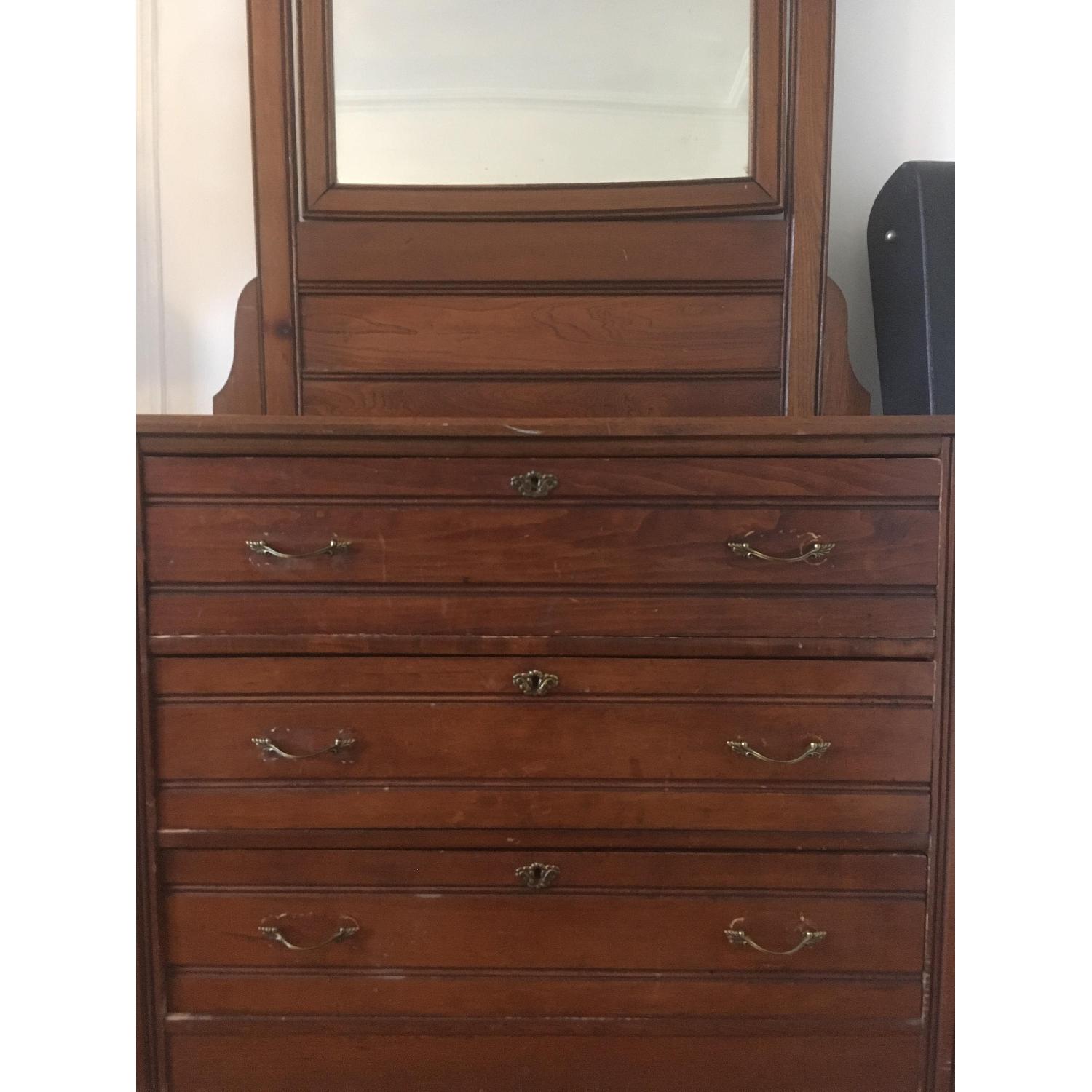 Antique Solid Wood 3 Piece Bedroom Set AptDeco