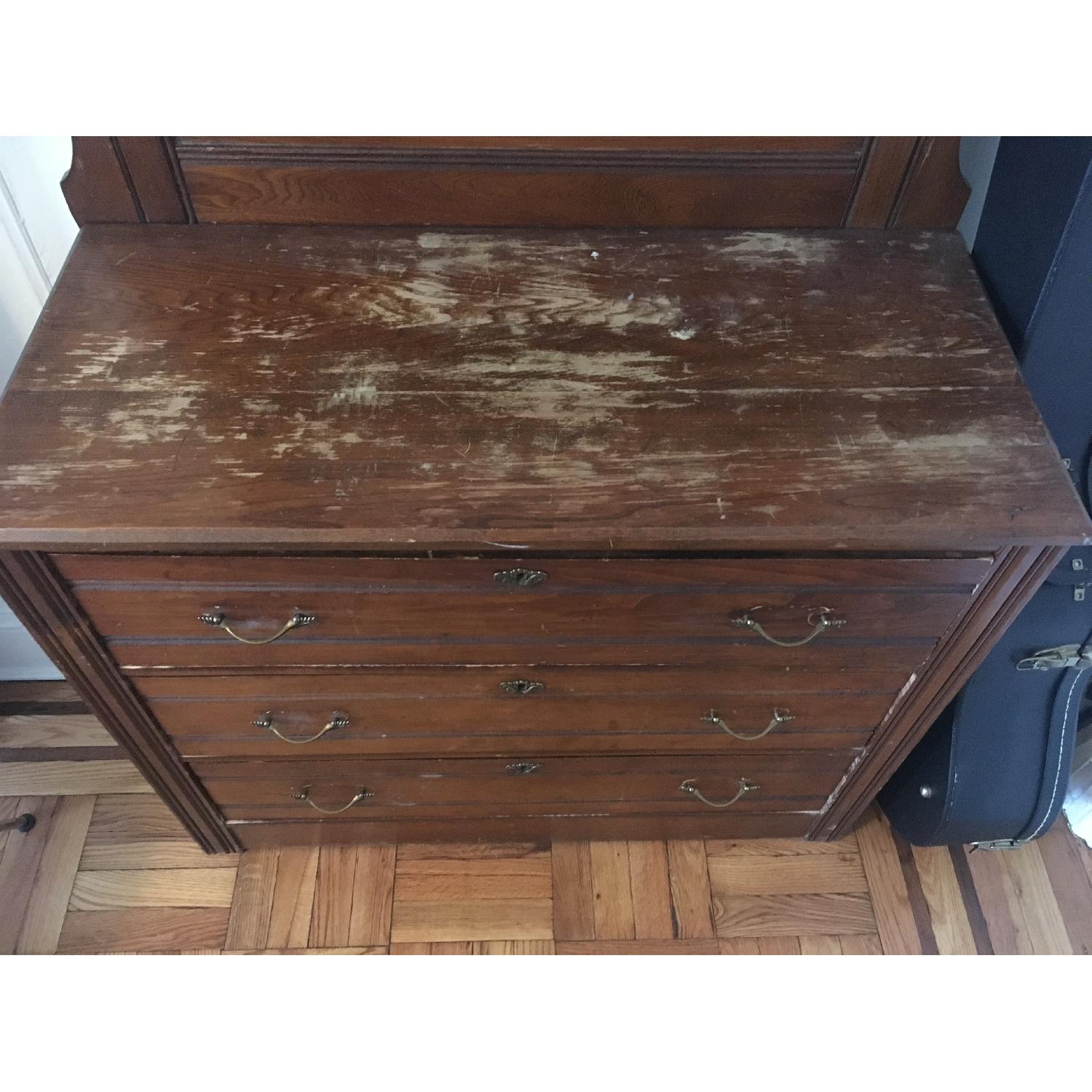 Antique Solid Wood 3 Piece Bedroom Set - image-13