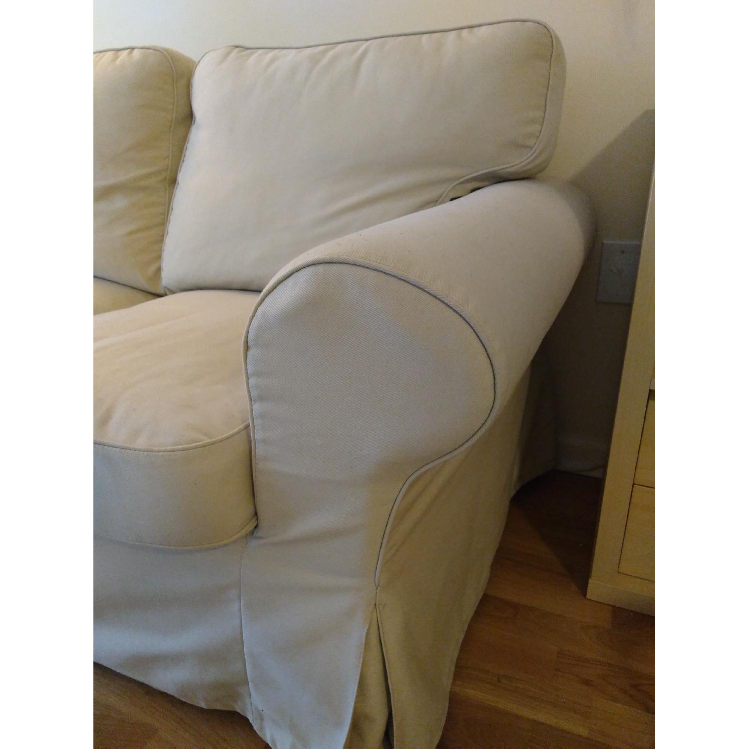 Ikea Ektorp 3 Seater Sofa w/ Beige Cover - image-2
