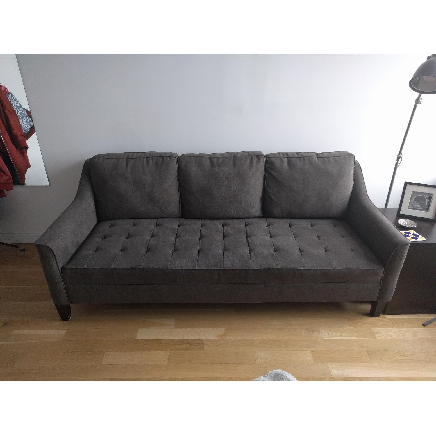 Havertys Grey Sofa - image-1