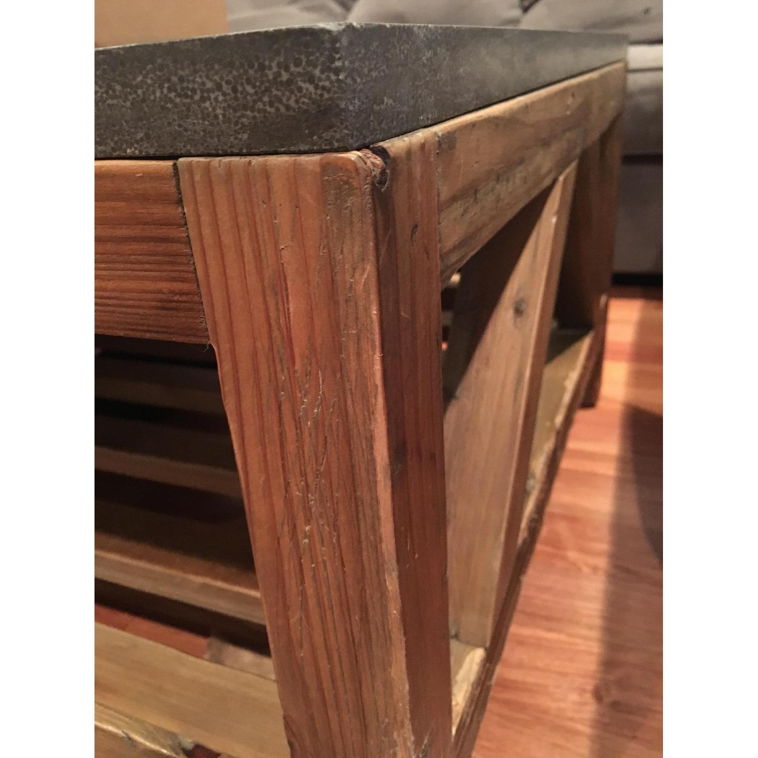 Crate & Barrel Bluestone Square Coffee Table - image-6