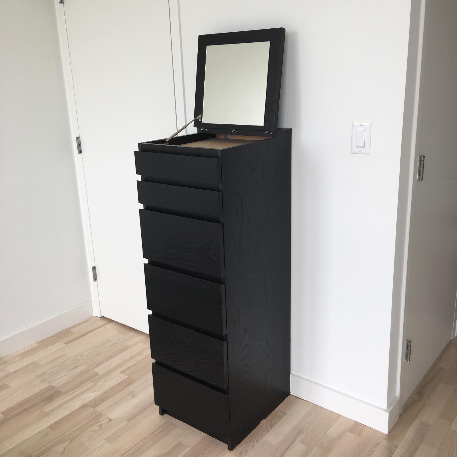 Ikea Malm 6 Drawer Chest w/ Mirror - image-1