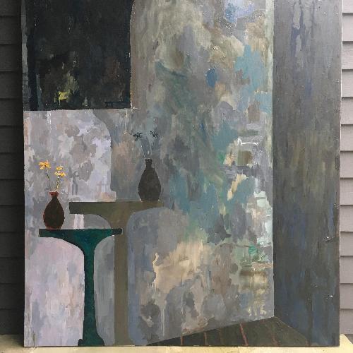 Used Vintage Original Still Life Painting Large Format by Paul Rinaldi for sale on AptDeco