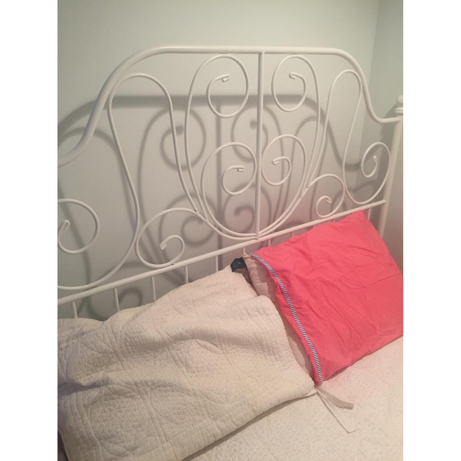 Ikea Leirvik Full Bed w/ Luroy Slatted Bed Base AptDeco