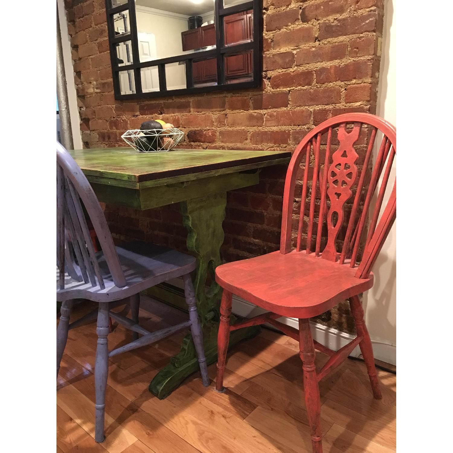 Solid Wood Expandable Dining Table w/ 4 Chairs - AptDeco