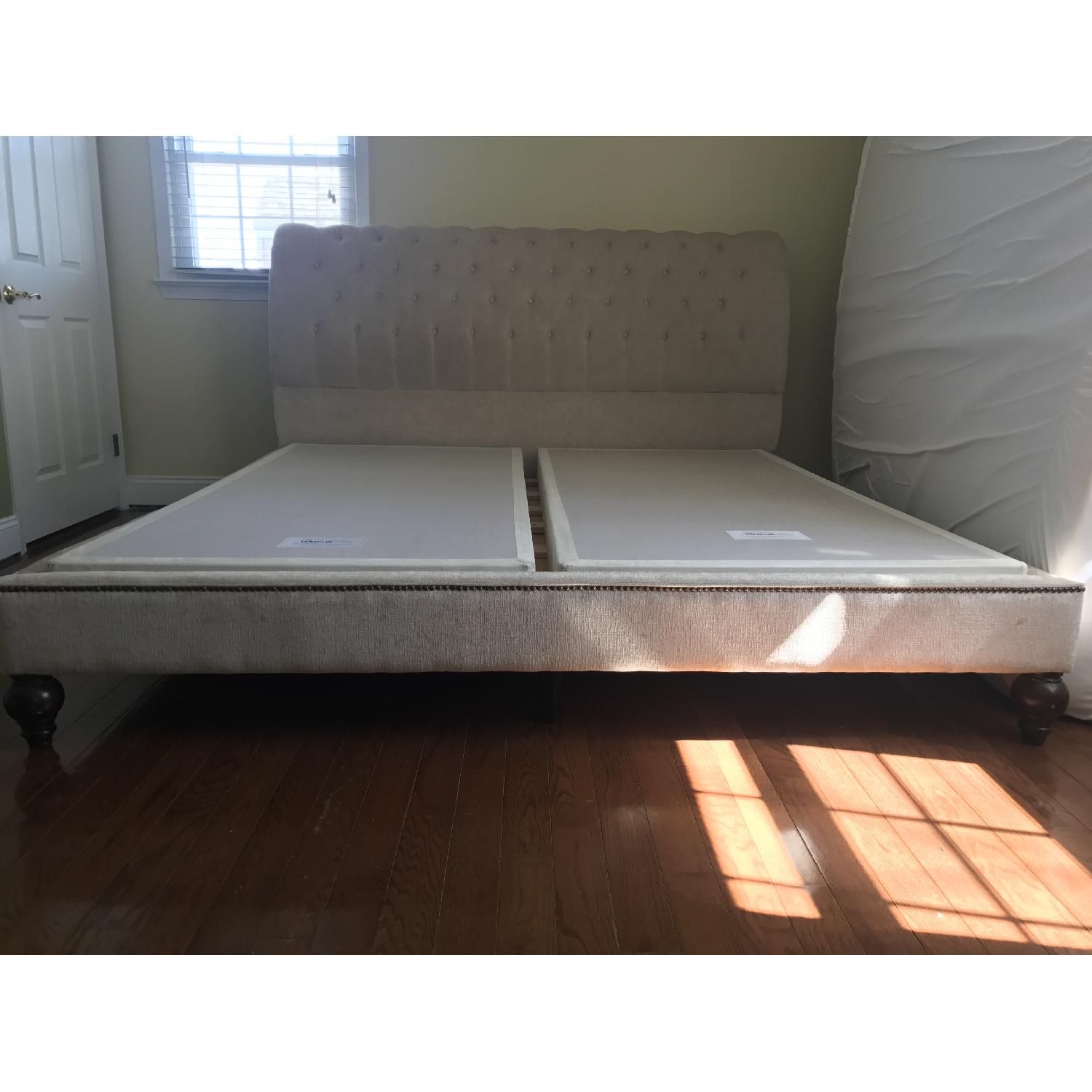 Macy's Upholstered & Tufted King Bed Frame - image-0