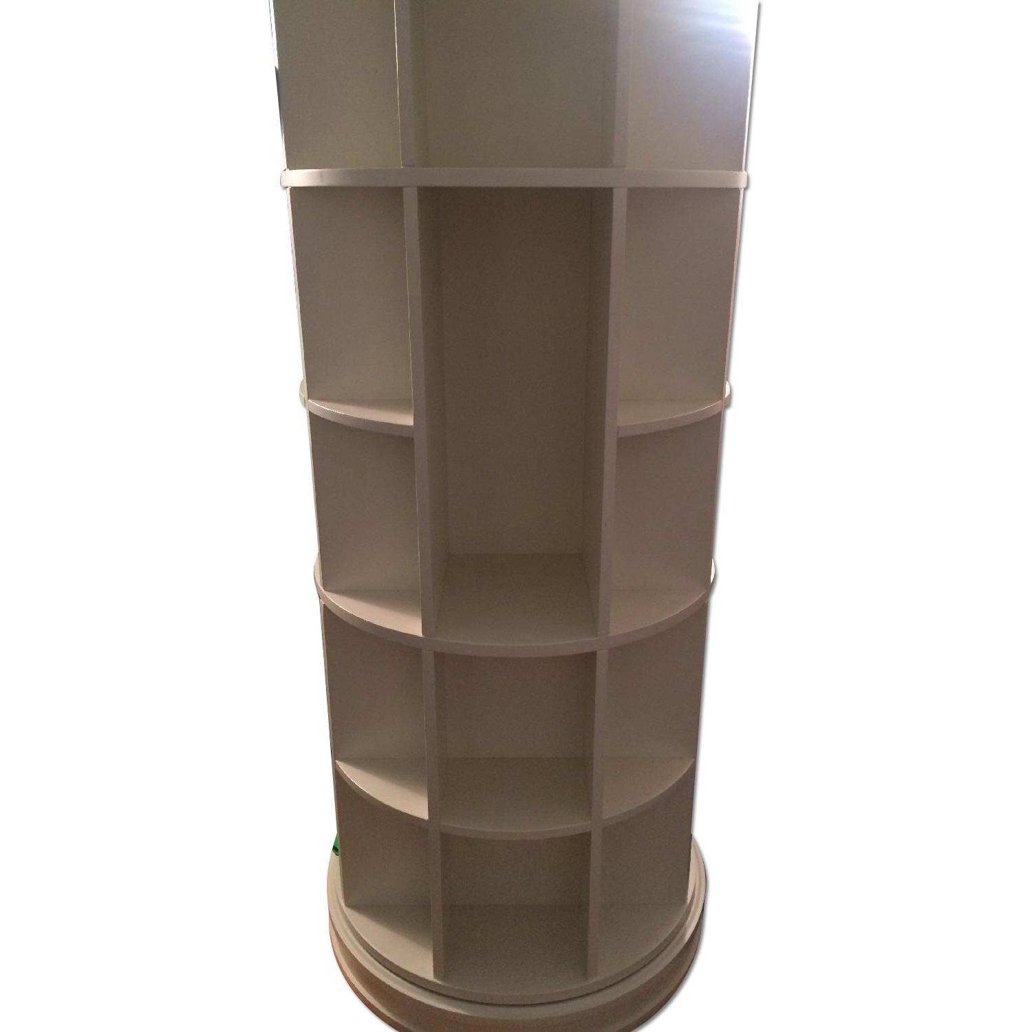 Pottery Barn Revolving Bookcase AptDeco