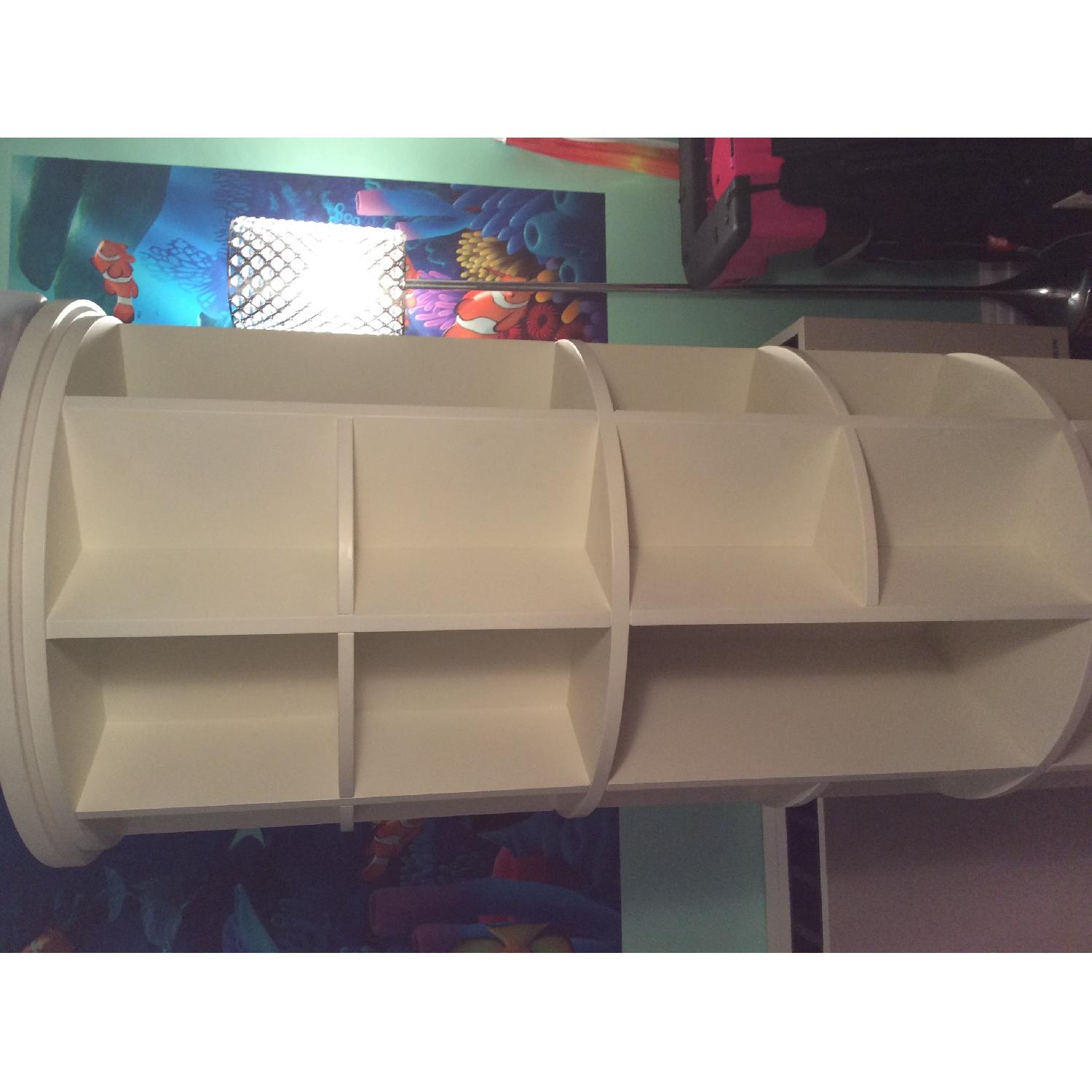 Pottery Barn Revolving Bookcase AptDeco