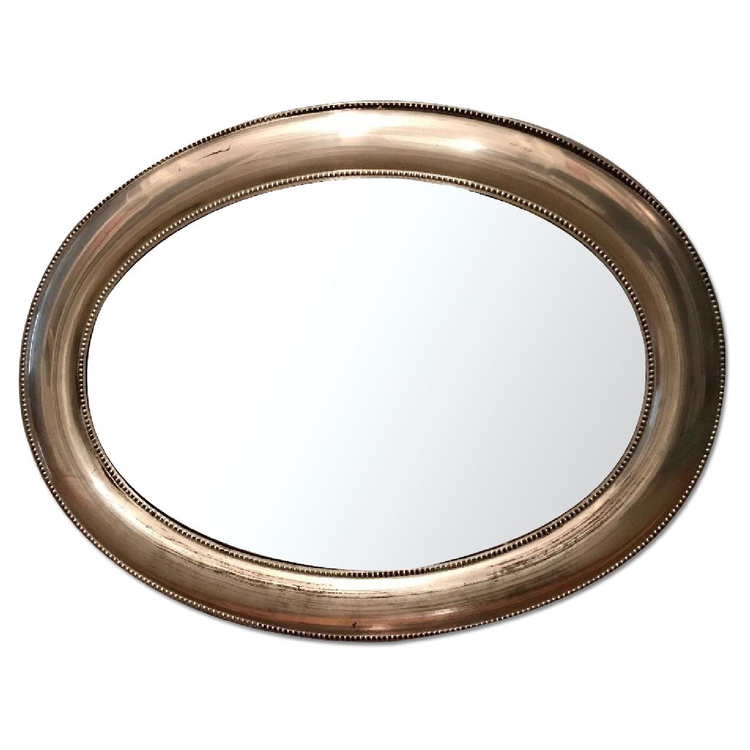 Pottery Barn Silver Beaded Mirror AptDeco