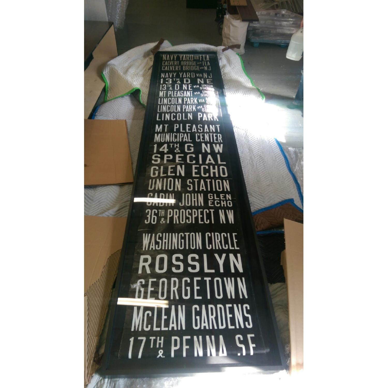 Vintage 1920-40's Washington DC Trolley/Streetcar Sign - image-2