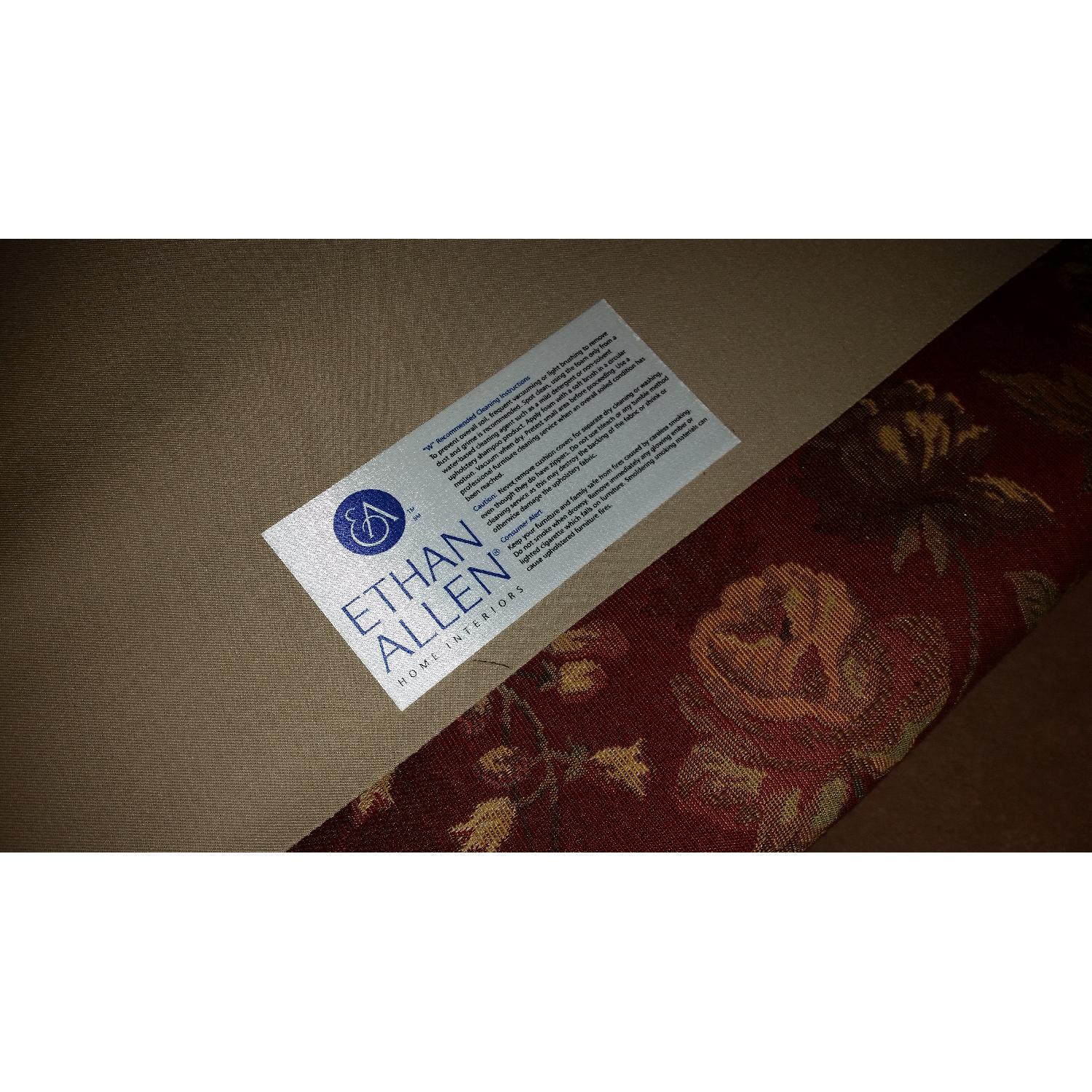 Ethan Allen Red Floral Sofa - image-4