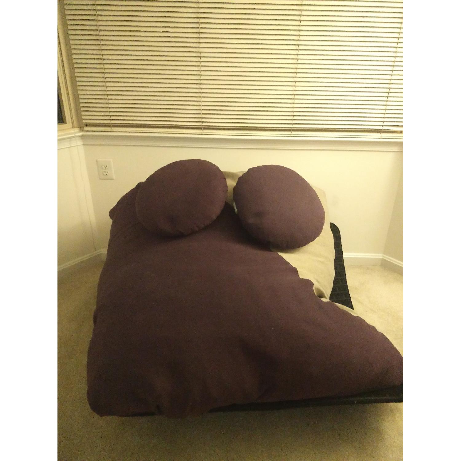 Lovesac Purple & Tan Pillowsac - image-2