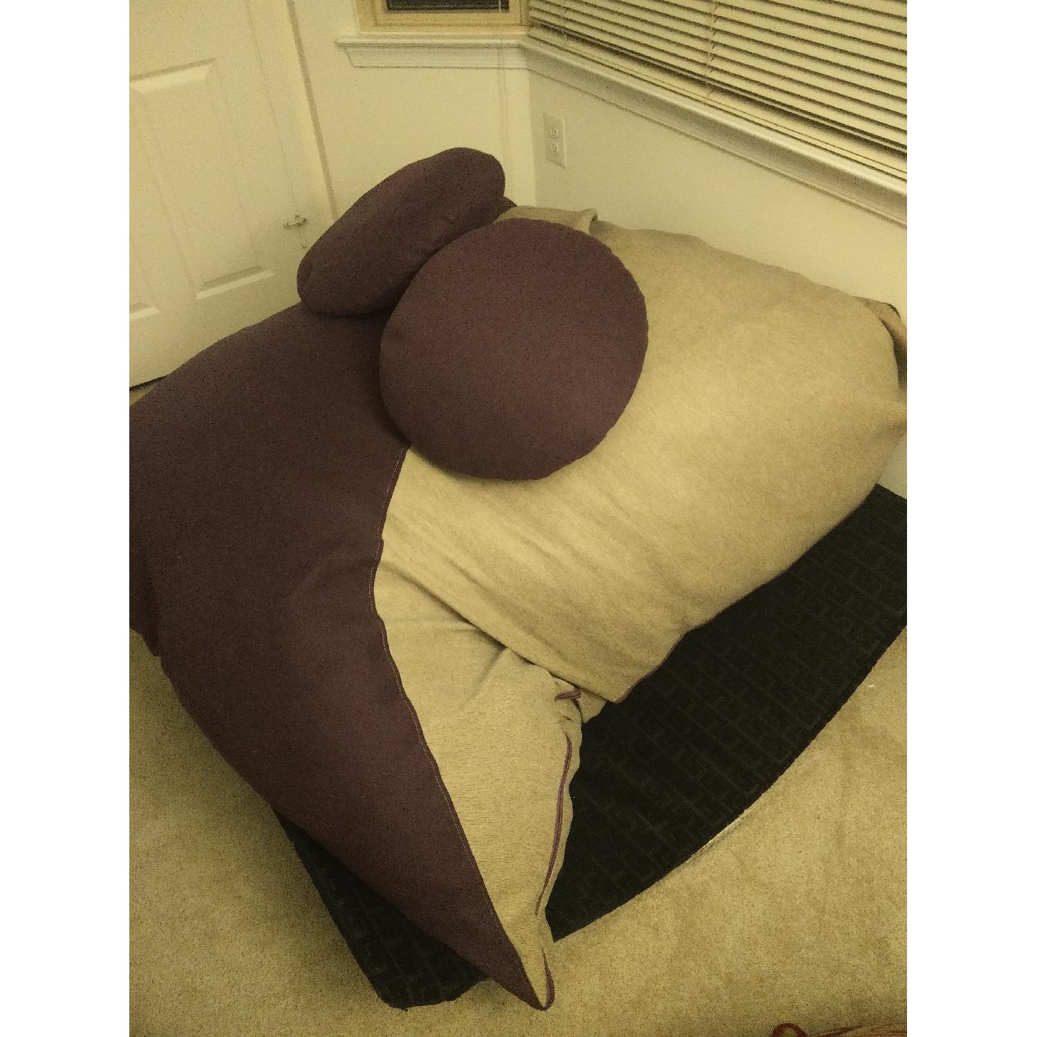Lovesac Purple & Tan Pillowsac - image-3