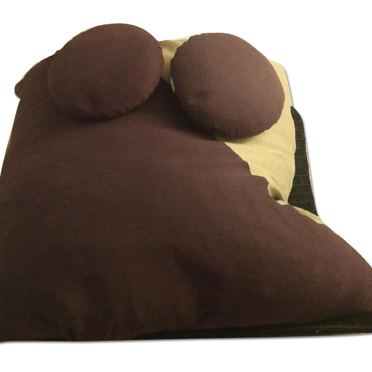 Lovesac Purple & Tan Pillowsac - image-0