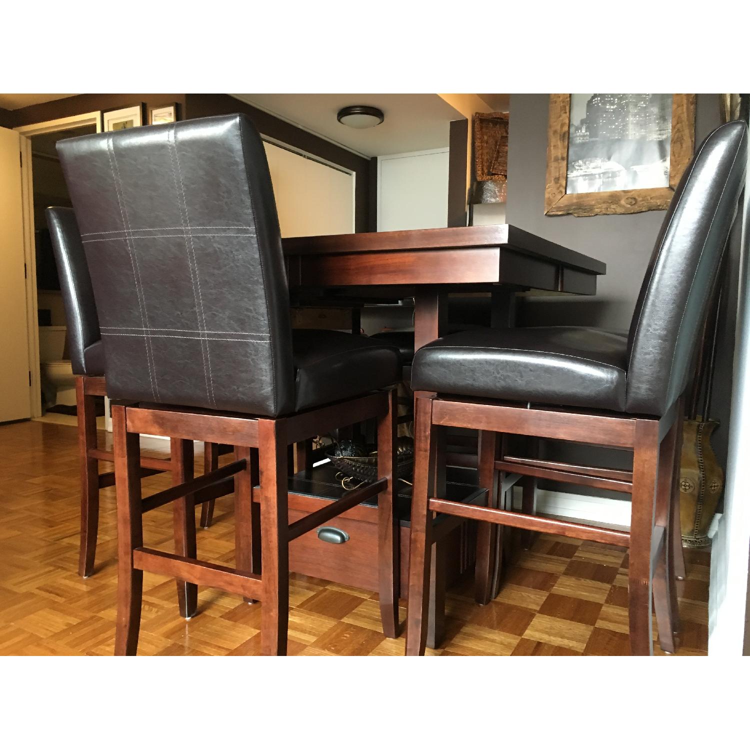 High-Top Dining Room Table w/ 6 Chairs - AptDeco