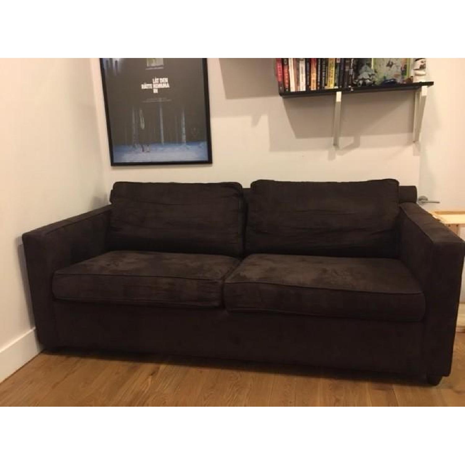 Crate & Barrel Espresso Sofa - image-1