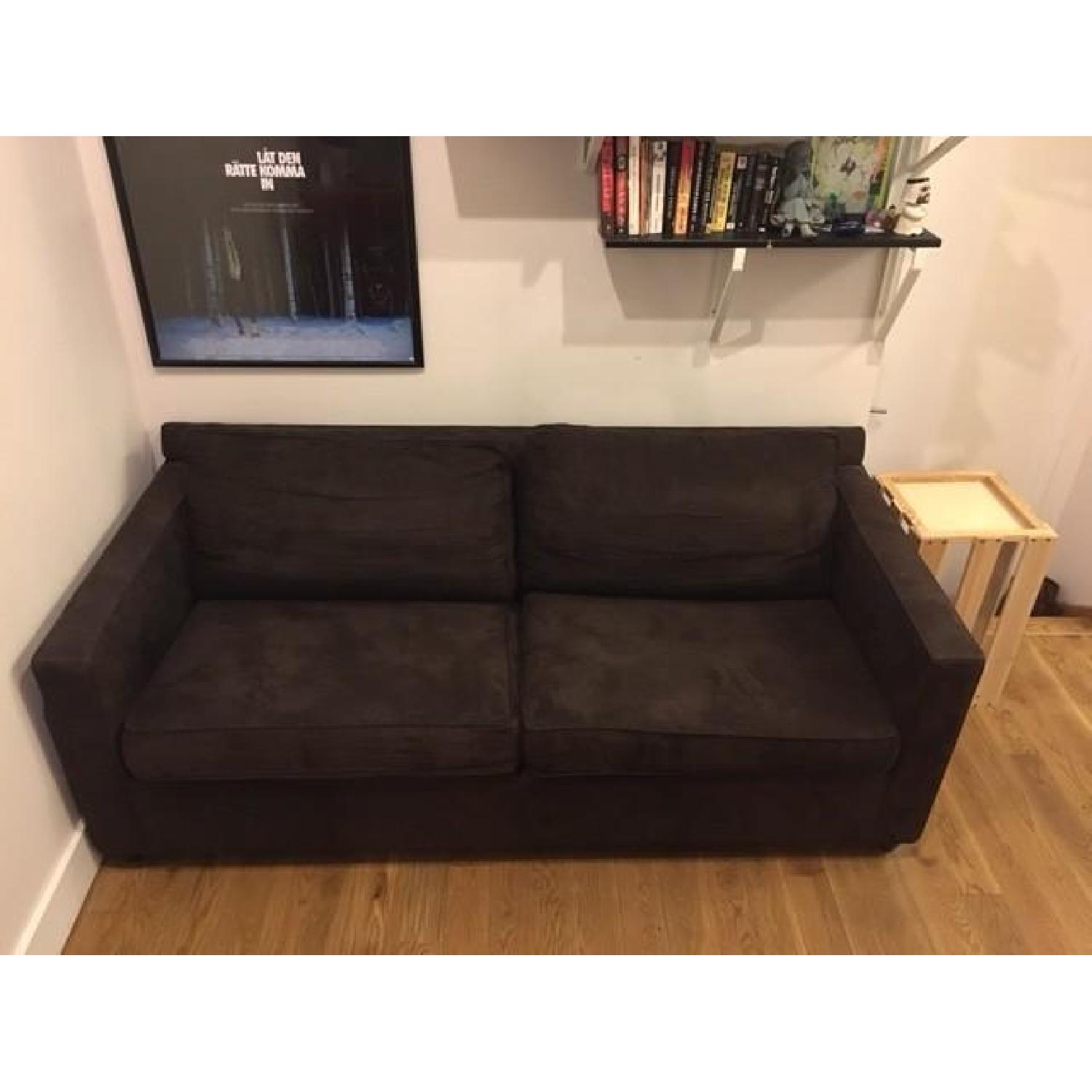 Crate & Barrel Espresso Sofa - image-3