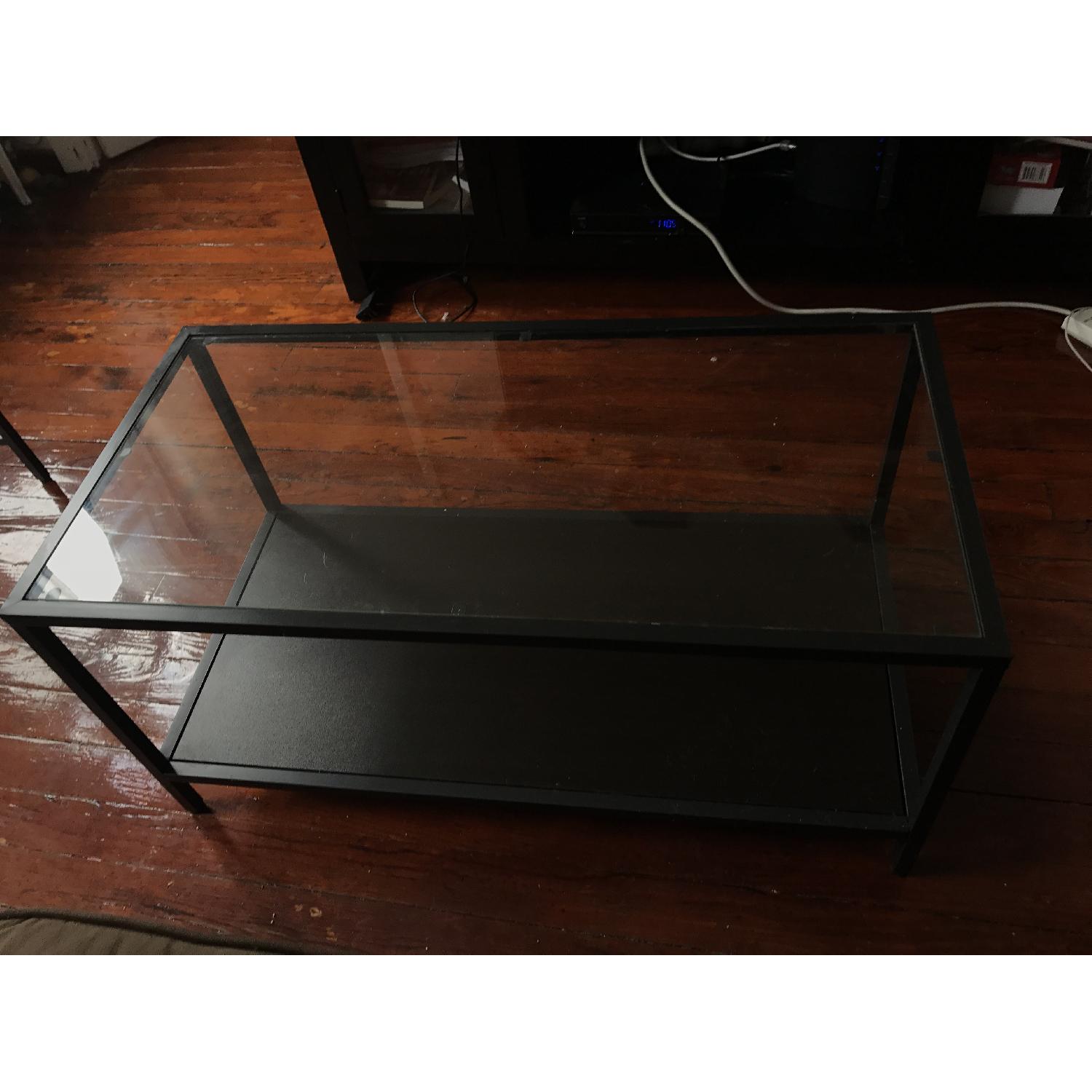 Ikea Glass Two-Piece Nesting Tables - image-2