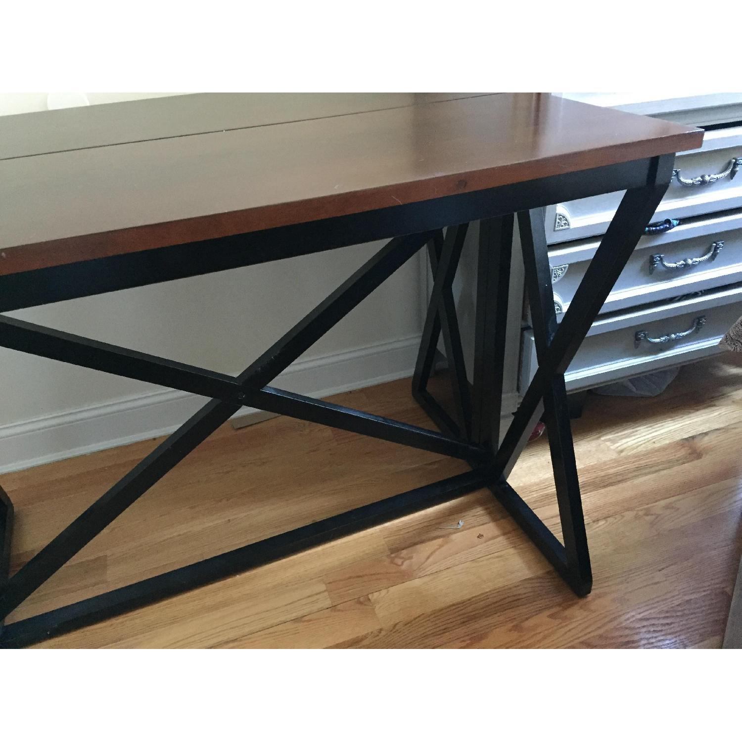 Solid Wood Folding Gate Leg Dining Table - image-2