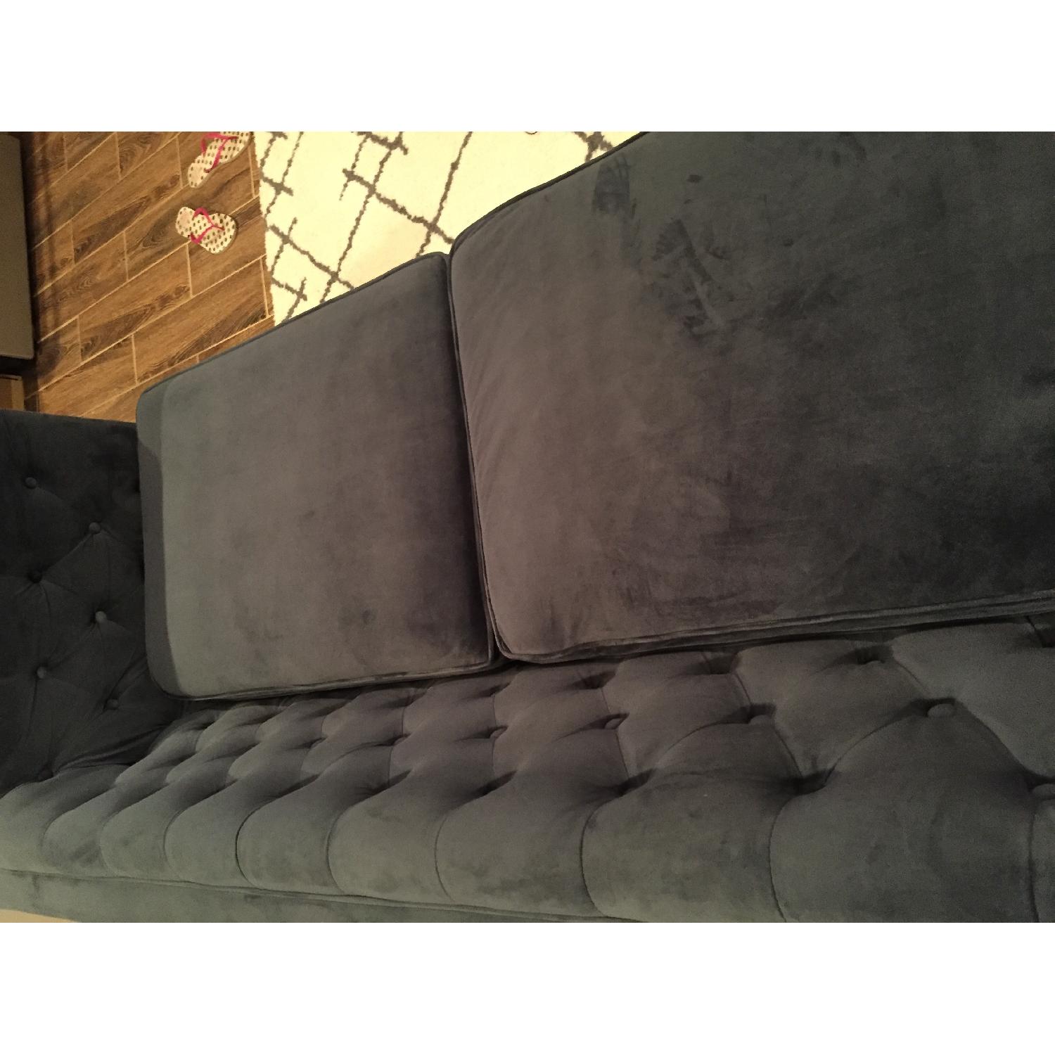 Kendall Midnight Blue Velvet Sofa - image-4