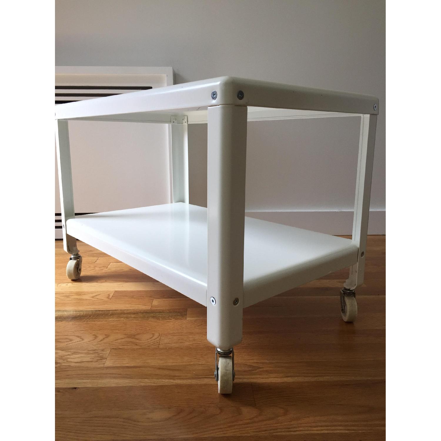 Ikea Besta Coffee Table on Wheels AptDeco