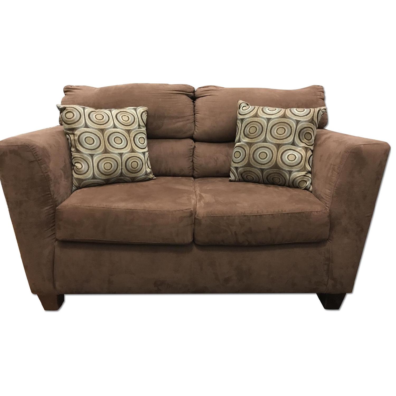 American Furniture Manufacturing Calcutta Chocolate Sofa + Loveseat