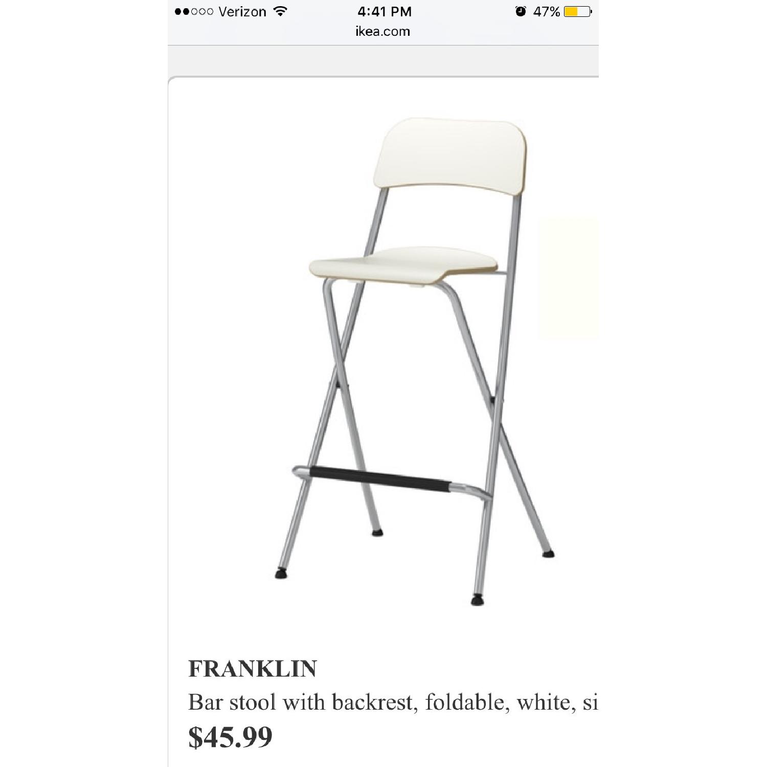 Ikea Franklin Bar Stools w/ Back Rest - image-5