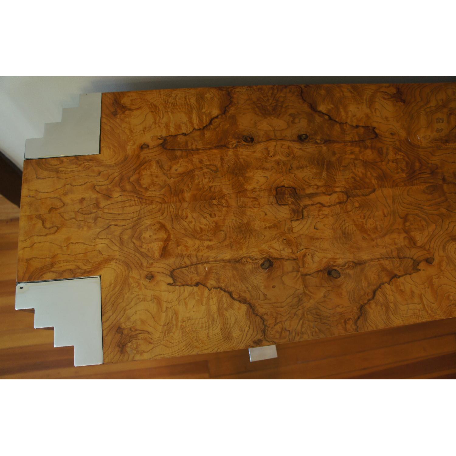 Milo Baughman Burl Wood & Chrome Skyscraper Credenza - image-4