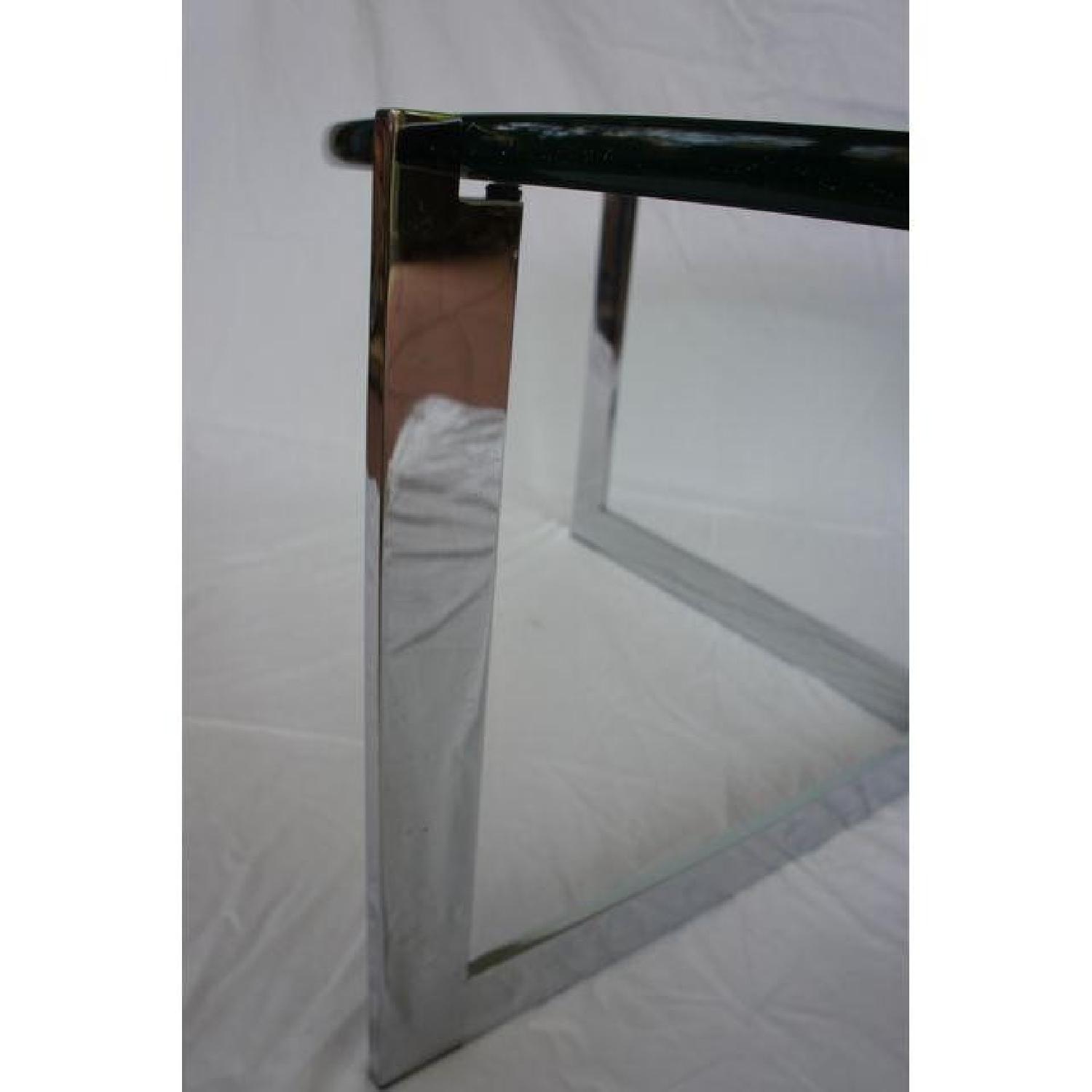 Milo Baughman Chrome & Glass Round Coffee Table - image-1