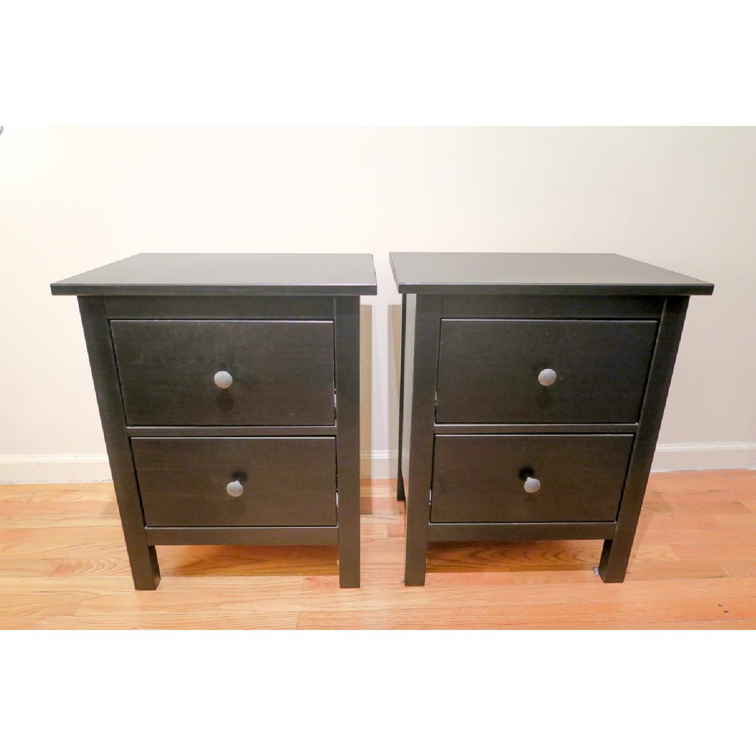 Ikea Hemnes 2-Drawer Chests in Black - image-1