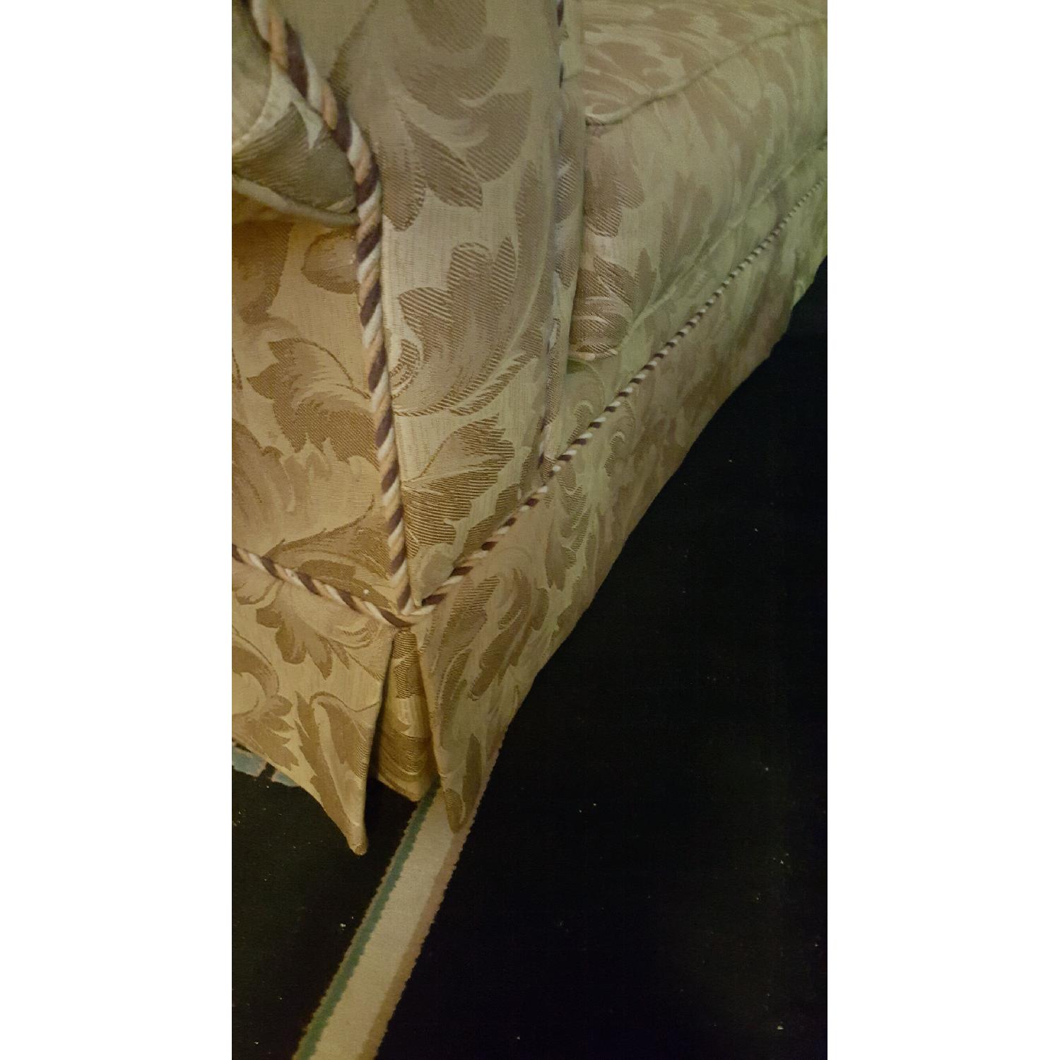 Lloyds of Chatham Gold Leaf Pattern Sofa w/ Rolled Arms - image-5