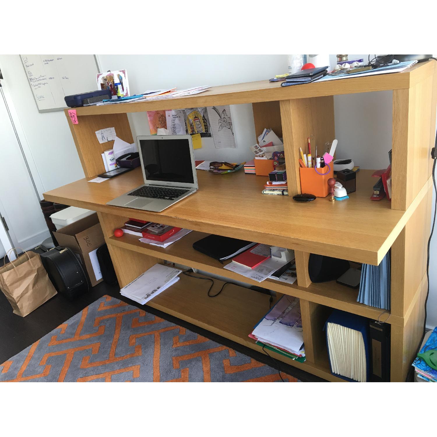 Design Within Reach Oak Wood Stak Desk - image-1