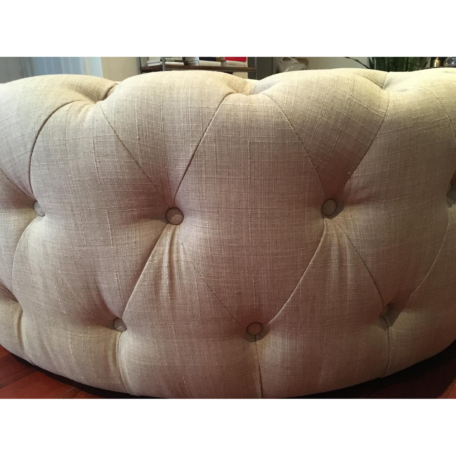Lark Manor Bourges Round Tufted Cocktail Ottoman - image-1