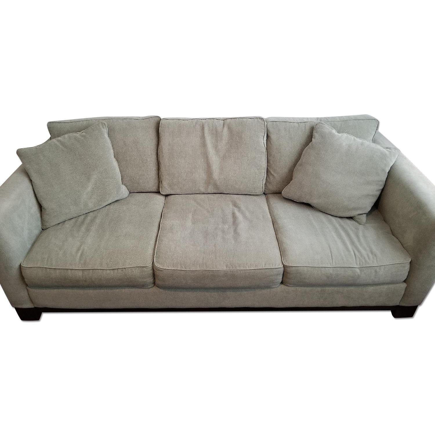 Macy's Kenton 3+ Seater Sofa + Storage Ottoman in Sage AptDeco