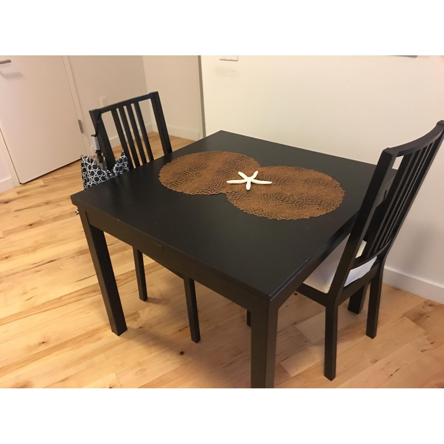 Ikea Extendable Dining Table w/ 2 Chairs - image-1
