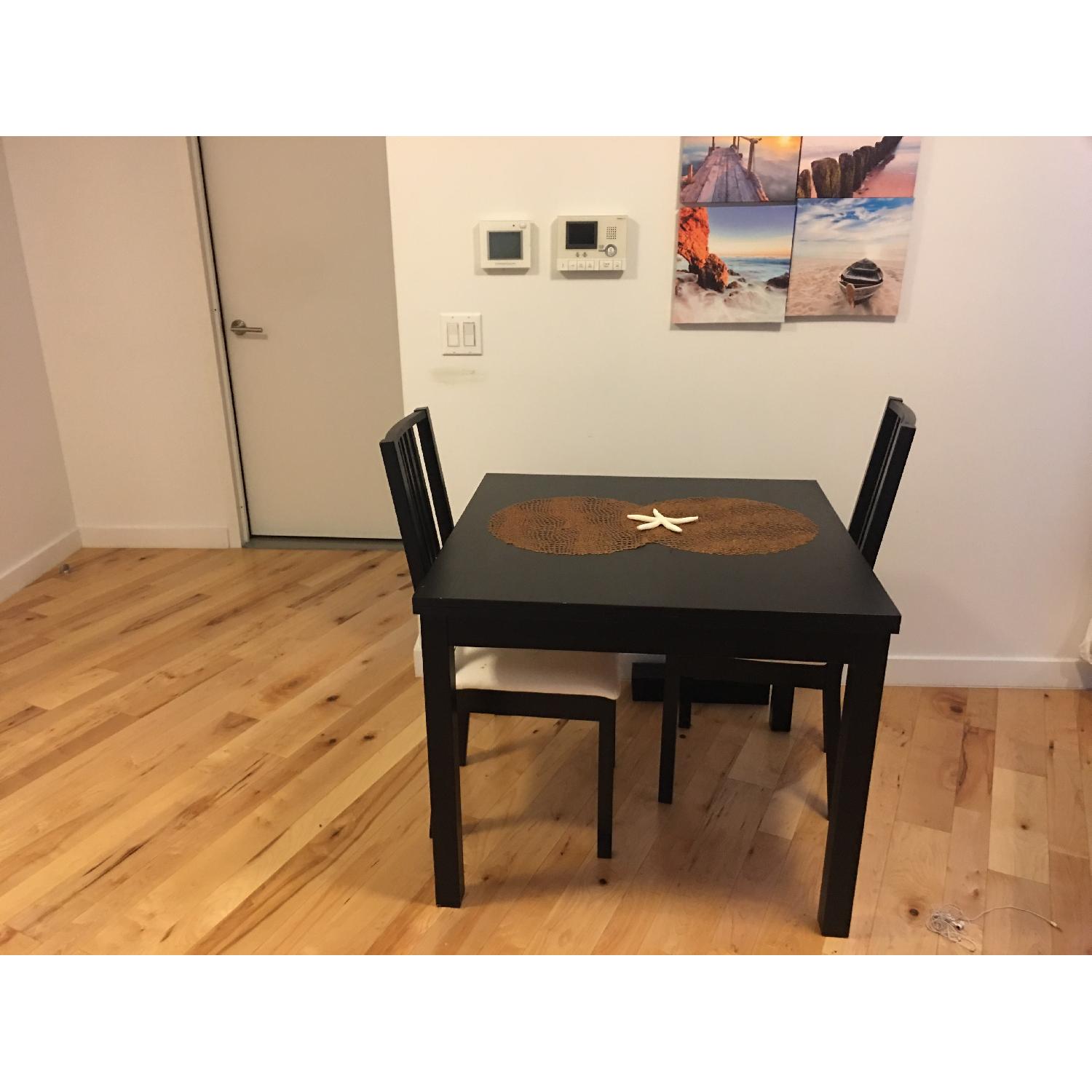 Ikea Extendable Dining Table w/ 2 Chairs - image-2