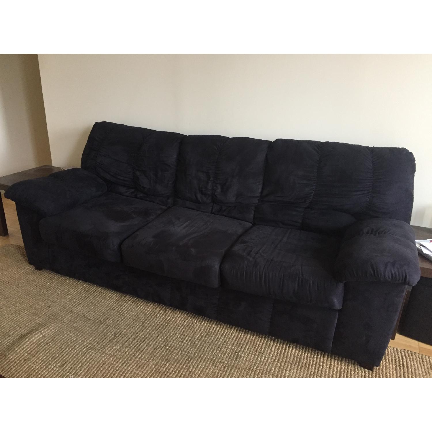 Black Suede Sofa - image-2