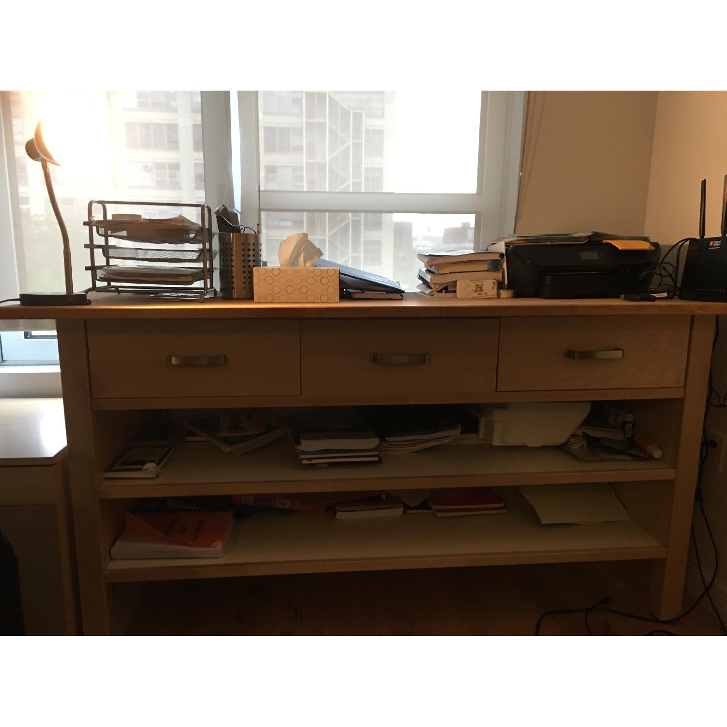 Ikea Butcher Block Table/ Work Desk - image-1