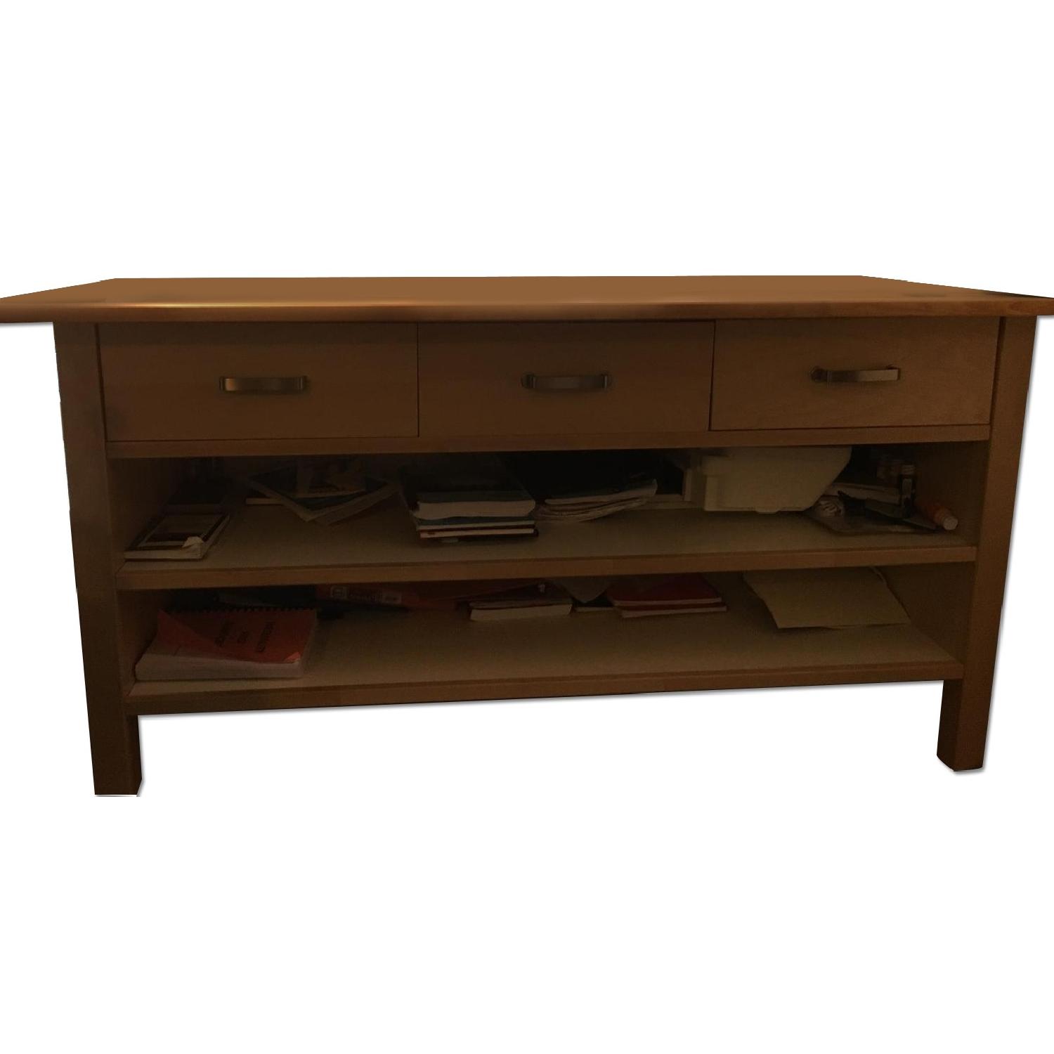 Ikea Butcher Block Table/ Work Desk AptDeco