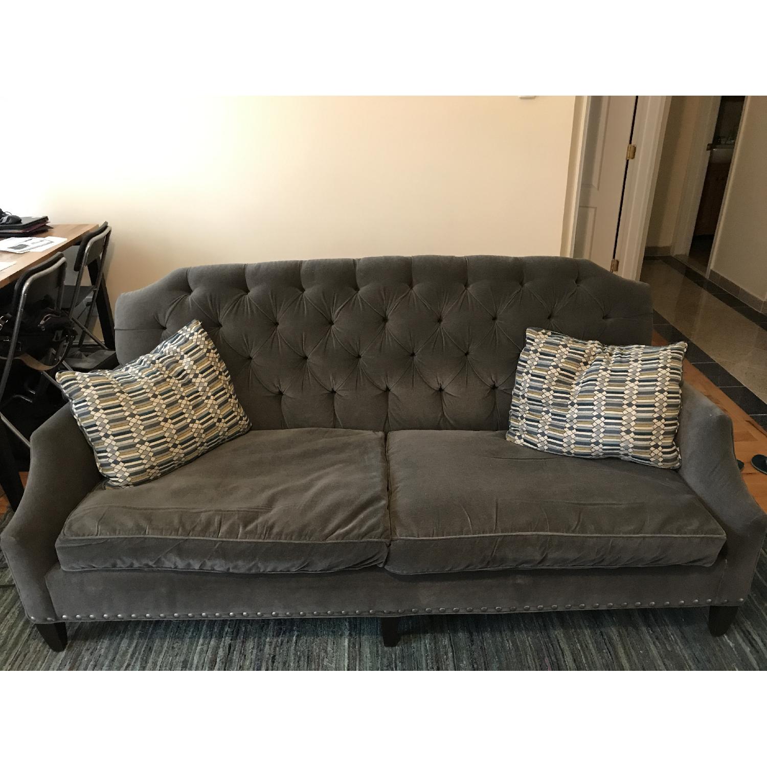 Handmade Crushed Velvet Down-Filled Sofa - image-4